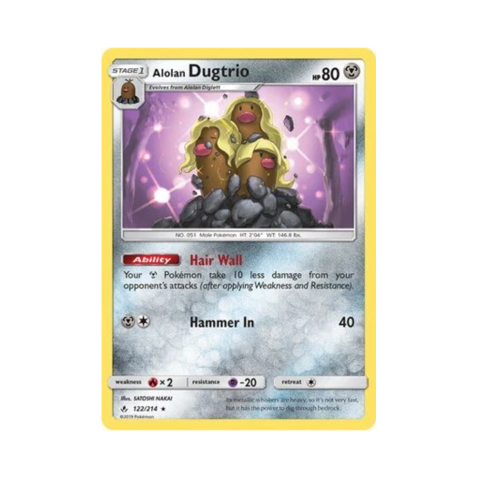포켓몬 TCG 알로라 닥트리오 R 언브로큰 본즈 (영문판)