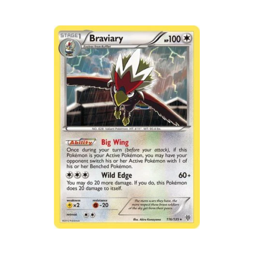 Pokemon TCG Braviary R Plasma Storm (English Ver.)