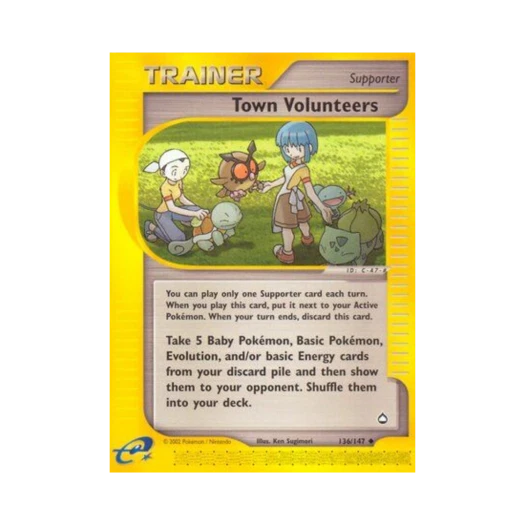 Pokemon TCG Town Volunteers U Aquapolis (English Ver.)
