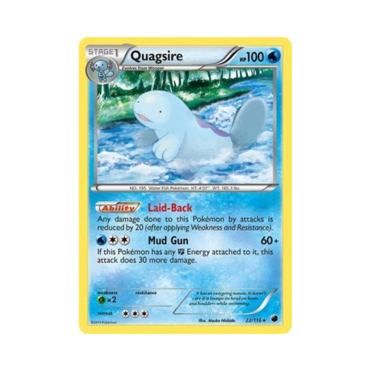 Pokemon TCG Quagsire R Plasma Freeze (English Ver.)