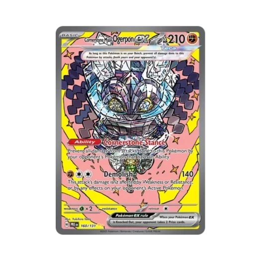 포켓몬 TCG 오거폰 주춧돌의 가면 ex SIR 프리즈매틱 에볼루션즈 (영문판)