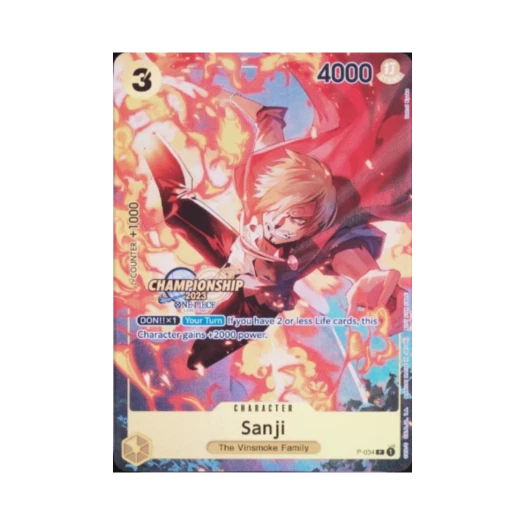 원피스 TCG 상디 P P-034 프로모션 카드 챔피언쉽 2023 이벤트 팩 파이널리스트 버전 (영문판)