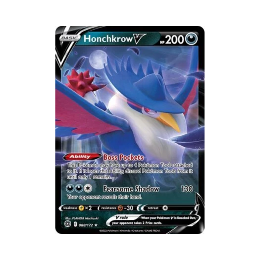 Pokemon TCG Honchkrow V HRV Brilliant Stars (English Ver.)