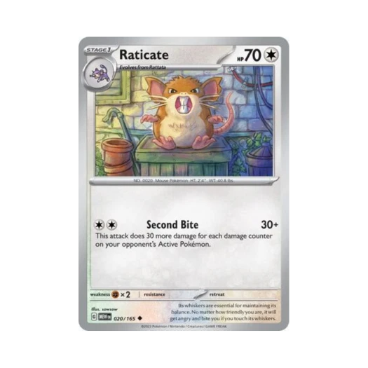 Pokemon TCG Raticate U Scarlet & Violet 151 (English Ver.)