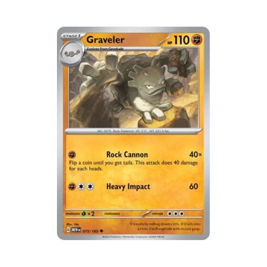 Pokemon TCG Graveler U Scarlet & Violet 151 (English Ver.)