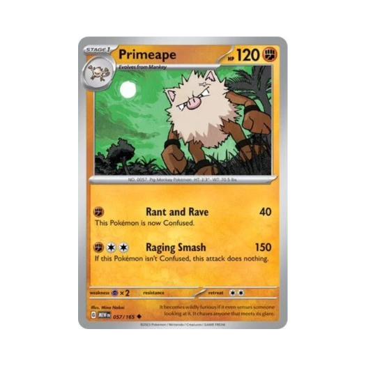 Pokemon TCG Primeape U Scarlet & Violet 151 (English Ver.)