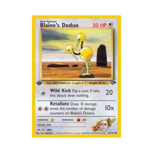 Pokemon TCG Blaine's Doduo C Gym Challenge (English Ver.)