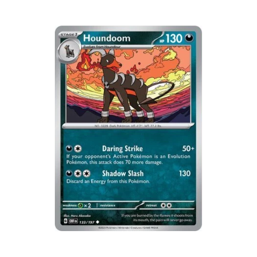 Pokemon TCG Houndoom U Obsidian Flames (English Ver.)