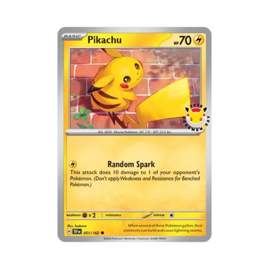 Pokemon TCG Pikachu C Temporal Forces 30th Anniversary (English Ver.)