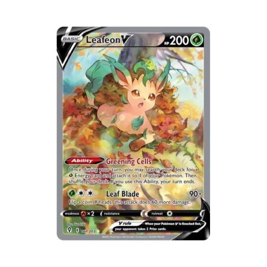 포켓몬 TCG 리피아 V RU 이볼빙 스카이즈 (영문판)