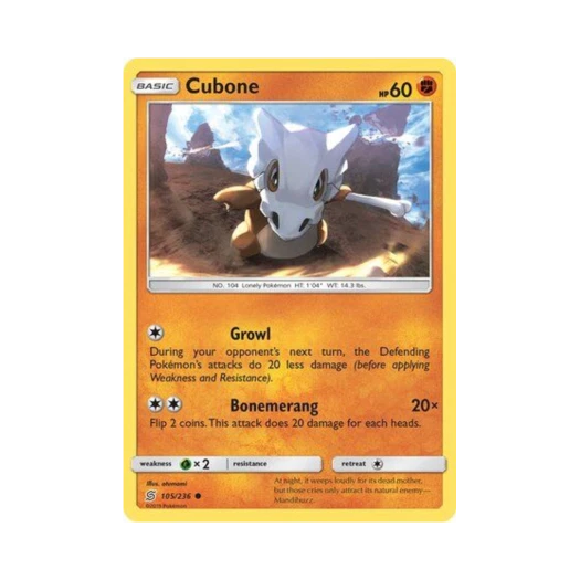 Pokemon TCG Cubone C Unified Minds (English Ver.)