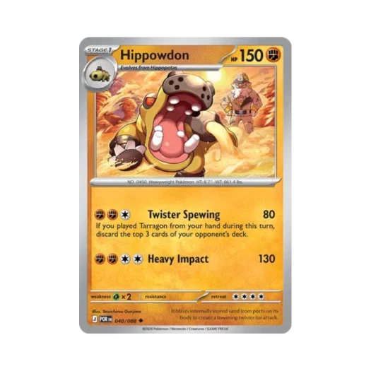 Pokemon TCG Hippowdon U Perfect Order (English Ver.)