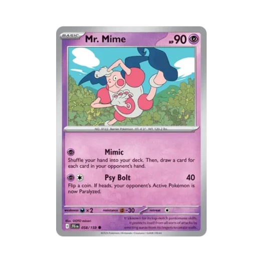 Pokemon TCG Mr. Mime C Journey Together (English Ver.)
