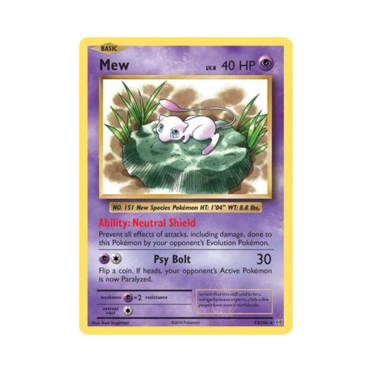 Pokemon TCG Mew RH Evolutions (English Ver.)