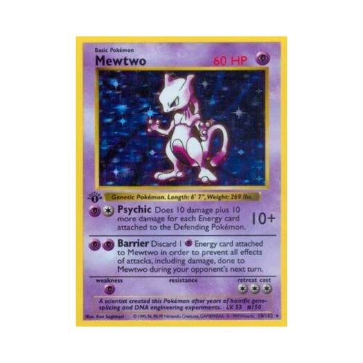 Pokemon TCG Mewtwo Base Set 1st Edition (English Ver.)