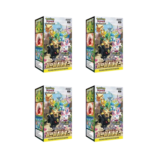포켓몬 TCG 소드&실드 강화 확장팩 이브이 히어로즈 4박스 (총 120팩/한글판)