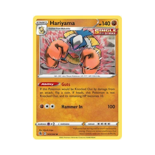 Pokemon TCG Hariyama U Fusion Strike (English Ver.)