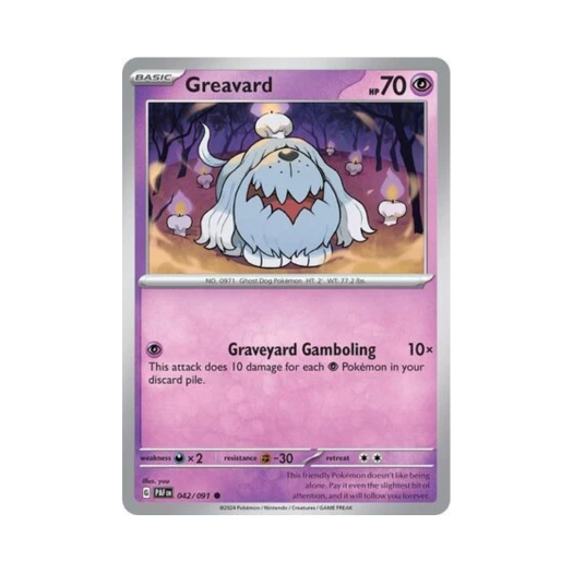 Pokemon TCG Greavard C Paldean Fates (English Ver.)