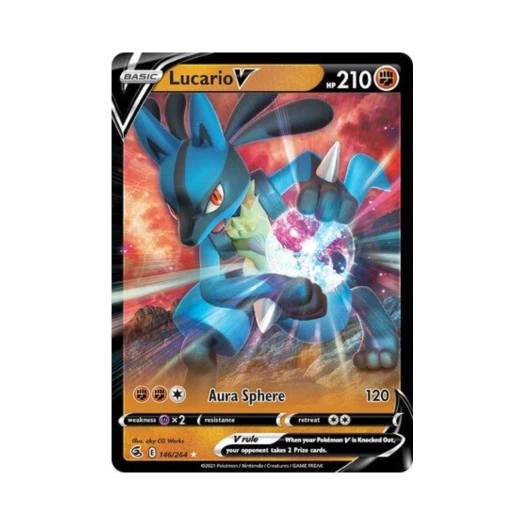 Pokemon TCG Lucario V HRV Fusion Strike (English Ver.)