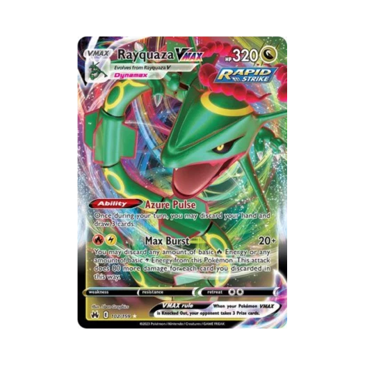 포켓몬 TCG 레쿠쟈 VMAX R 크라운 제니스 (영문판)