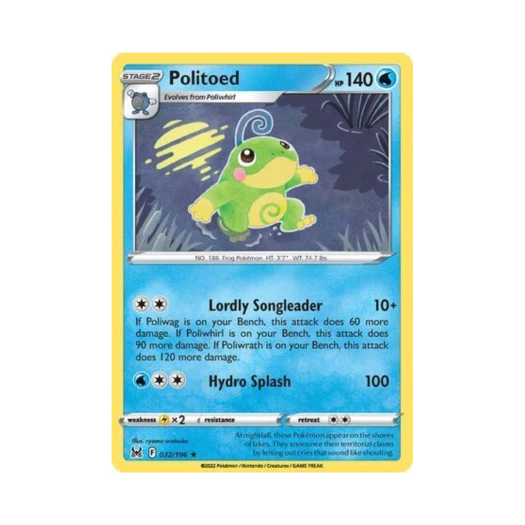 Pokemon TCG Politoed R Lost Origin (English Ver.)