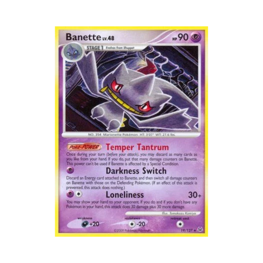 Pokemon TCG Banette R Platinum (English Ver.)