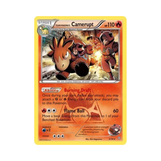 포켓몬 TCG 마그마단의 폭타 RH 더블 크라이시스 (영문판)