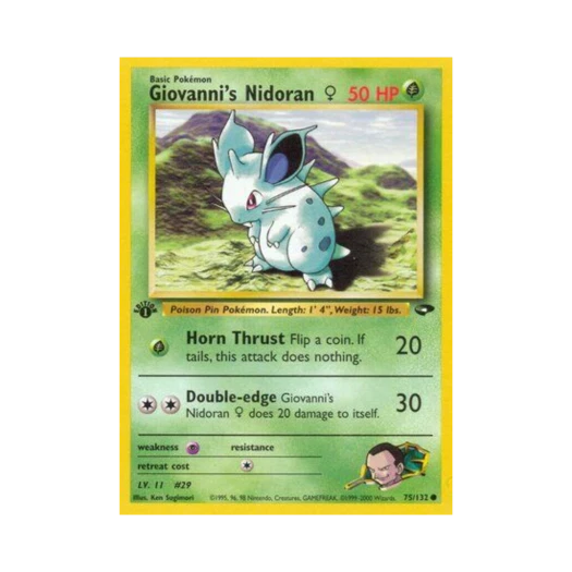 Pokemon TCG Giovanni's Nidoran ♀ C Gym Challenge (English Ver.)