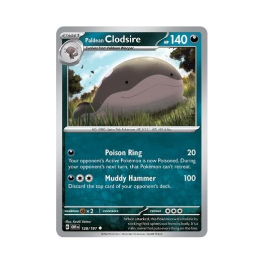 Pokemon TCG Paldean Clodsire U Obsidian Flames (English Ver.)