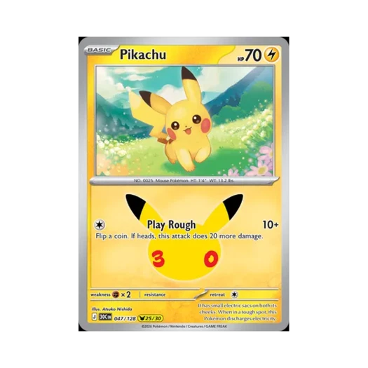 포켓몬 TCG 피카츄 25/30 30주년 기념 피카츄 컬렉션 (영문판)