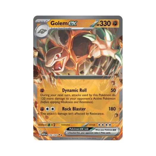 Pokemon TCG Golem ex DR Scarlet & Violet 151 (English Ver.)