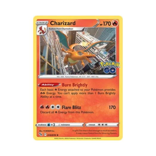 Pokemon TCG Charizard RH Pokemon GO (English Ver.)