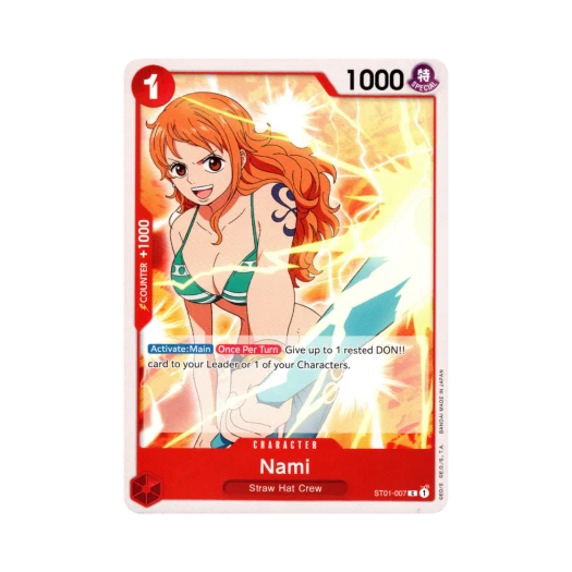 원피스 TCG 나미 C ST01-007 스타트 덱 밀짚모자 일당 (영문판)