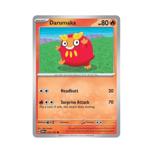 Pokemon TCG Darumaka C Obsidian Flames (English Ver.)