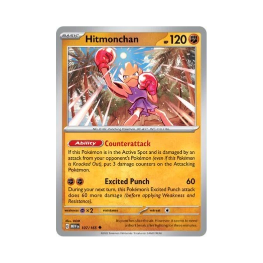 Pokemon TCG Hitmonchan U Scarlet & Violet 151 (English Ver.)