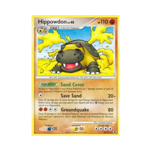 Pokemon TCG Hippowdon R Rising Rivals (English Ver.)