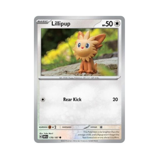 Pokemon TCG Lillipup C Obsidian Flames (English Ver.)