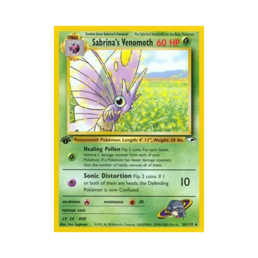 Pokemon TCG Sabrina's Venomoth R Gym Heroes (English Ver.)