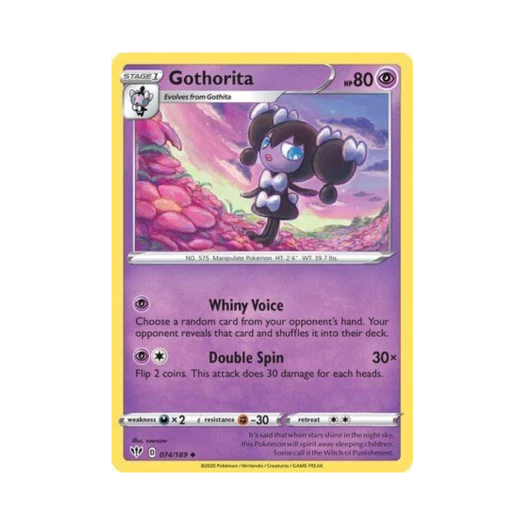 Pokemon TCG Gothorita U Darkness Ablaze (English Ver.)