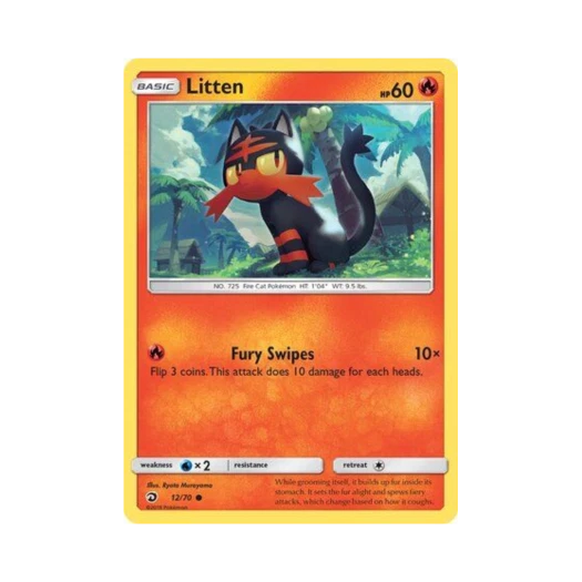 Pokemon TCG Litten C Dragon Majesty (English Ver.)