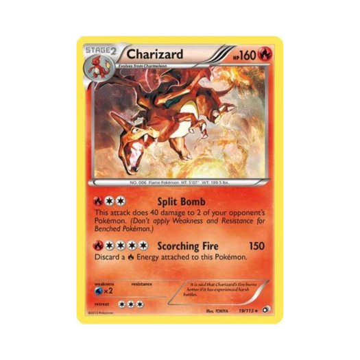 포켓몬 TCG 리자몽 RH 레전더리 트레져스 (영문판)