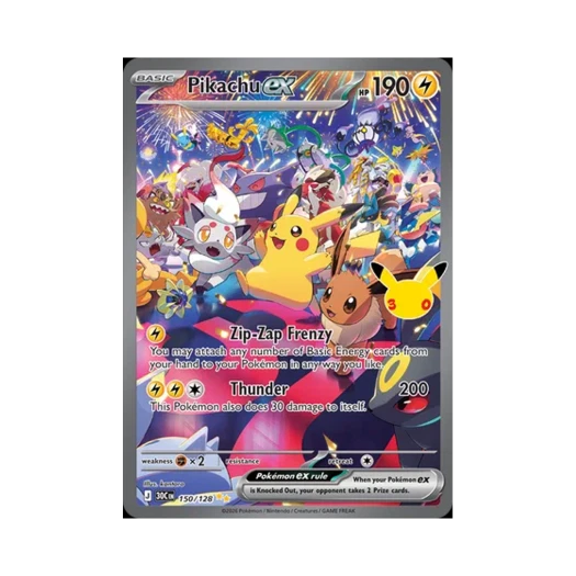 포켓몬 TCG 피카츄 ex SAR 30주년 기념 (영문판)