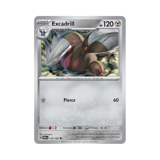 Pokemon TCG Excadrill U Obsidian Flames (English Ver.)