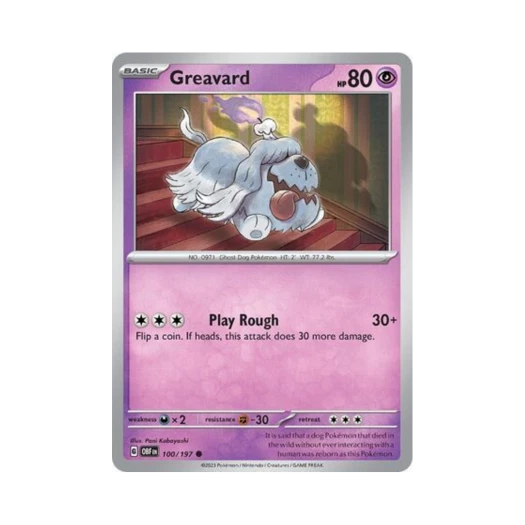 Pokemon TCG Greavard C Obsidian Flames (English Ver.)