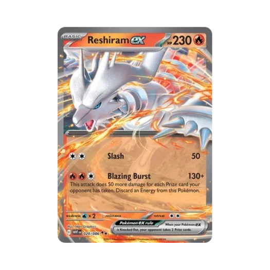 포켓몬 TCG 레시라무 ex DR 화이트플레어 (영문판)