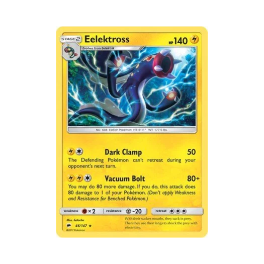 Pokemon TCG Eelektross R Burning Shadows (English Ver.)