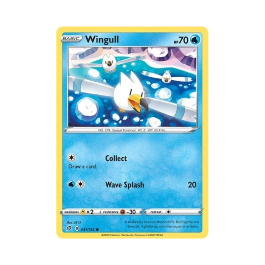 Pokemon TCG Wingull C Rebel Clash (English Ver.)