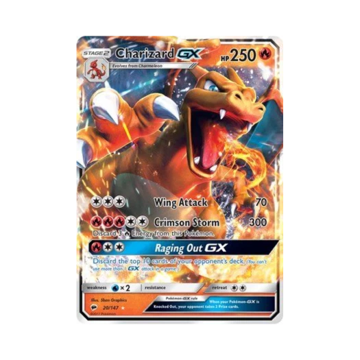 포켓몬 TCG 리자몽 GX RHG 버닝 쉐도우 (영문판)