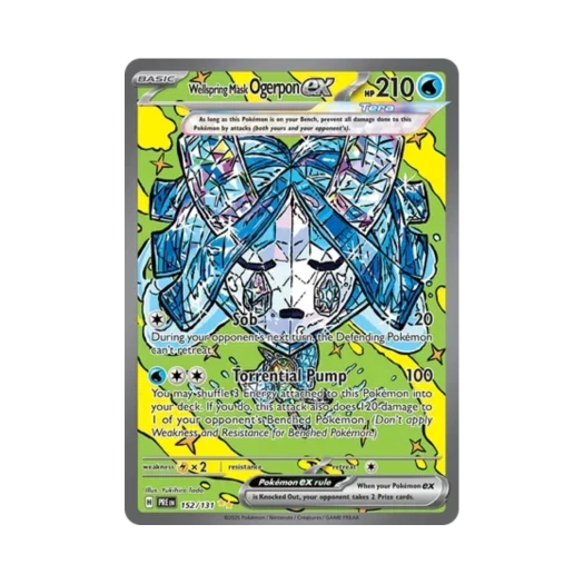 포켓몬 TCG 오거폰 우물의 가면 ex SIR 프리즈매틱 에볼루션즈 (영문판)