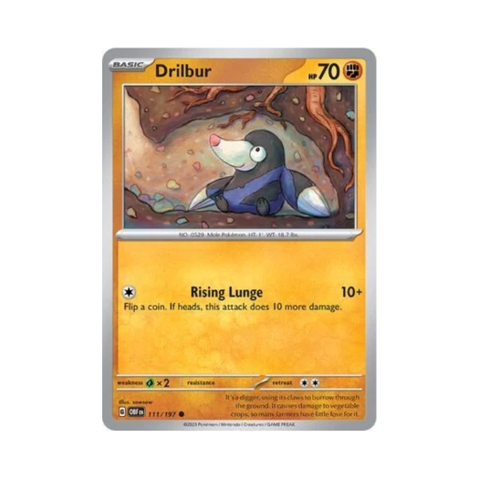 Pokemon TCG Drilbur C Obsidian Flames (English Ver.)